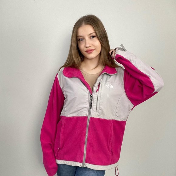 Vintage The North Face Denali Fleece Pink Grey Medium. - Picture 2 of 4